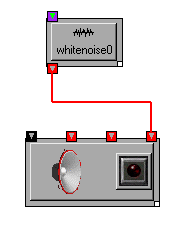 WhiteNoise to AudioOutput mix inlet